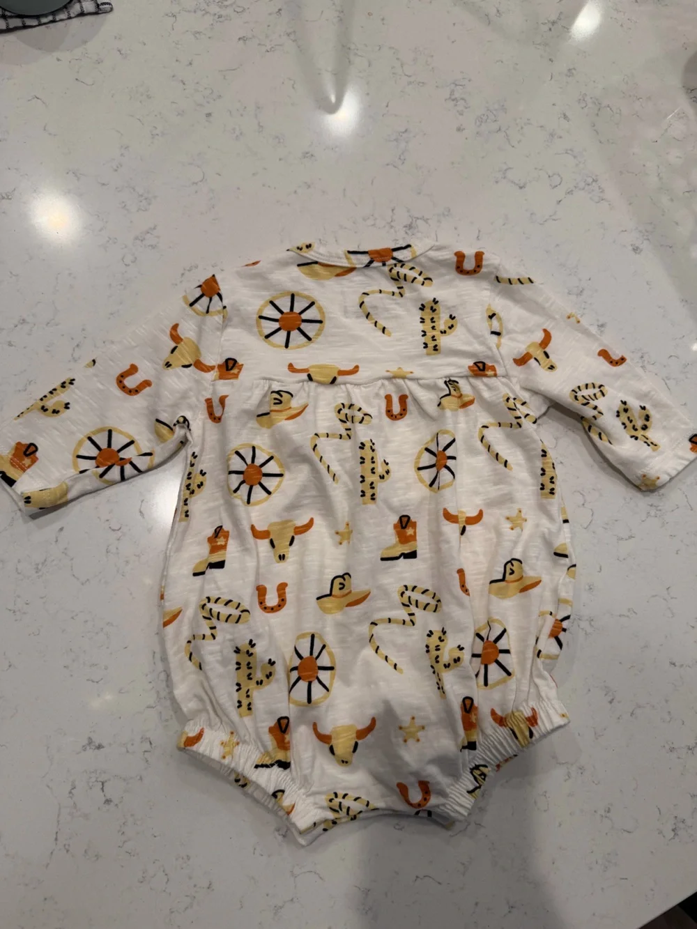 Monica + Andy Western Print Baby Romper - Picture 4 of 4